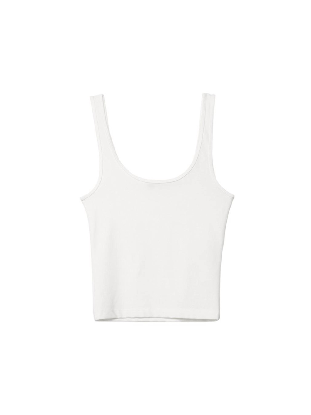 Stradivarius Zara Women's Polymaid Crop Tank White / Cream New Sz Sm